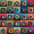 Colored squares and rhombuses - a pattern for design, creativity and holidays Royalty Free Stock Photo