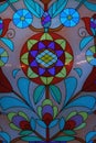 Colored stained-glass window Royalty Free Stock Photo