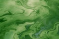 green stains of gasoline oil on the water, iridescence Royalty Free Stock Photo