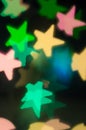 Colored star-shaped lights for Christmas Royalty Free Stock Photo