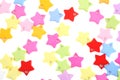 Colored stars confetti on white background Royalty Free Stock Photo