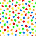 Colored stars on white seamless pattern background Royalty Free Stock Photo
