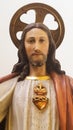 Statue of Jesus Christ risen with sacred heart Royalty Free Stock Photo