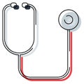 Colored stethoscope Medical icon Vector Royalty Free Stock Photo