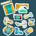 Colored stickers for rock climbing Royalty Free Stock Photo
