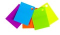 Colored stickers on a white isolated background Royalty Free Stock Photo