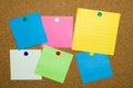 Colored sticky notes Royalty Free Stock Photo