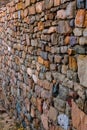 Colored Stone Wall, Perspective Naturel Light Royalty Free Stock Photo