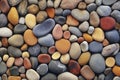 Colored stones on the beach, created with generative AI Royalty Free Stock Photo