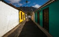 Colored streets and alleys of the old city of Los Llanos de Ariadne.