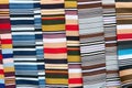 Colored striped cloth