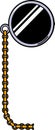 Colored Stroked Round Monocle On Decorative Chain