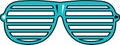 Colored Stroked Striped Lattice Club Glasses