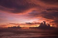 Colored sunset at Balian beach, Bali, Indonesia Royalty Free Stock Photo