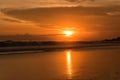 Colored sunset at Balian beach, Bali, Indonesia