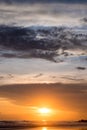 Colored sunset at Balian beach, Bali, Indonesia Royalty Free Stock Photo