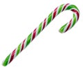 Colored sweet candy, lollipop stick, Saint Nicholas sweets, Christmas candys isolated, white background