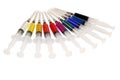 Colored syringes Royalty Free Stock Photo