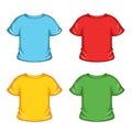 Colored t-shirts Royalty Free Stock Photo