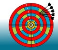 Colored target board Royalty Free Stock Photo