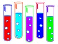 Colored test tubes