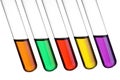 Colored test tubes Royalty Free Stock Photo