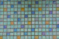 Colored texture of fine ceramic square tiles on the wall Royalty Free Stock Photo