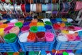 Colored thread, ribbons,beads Royalty Free Stock Photo