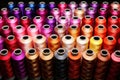 Colored threads in a reel Royalty Free Stock Photo