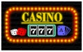 Neon banner of casino