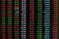 Colored ticker board on black Royalty Free Stock Photo