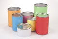 Colored Tin Cans