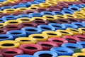 Colored tires Royalty Free Stock Photo