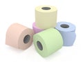 Colored toilet paper