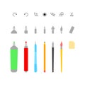 Colored tools for creativity Royalty Free Stock Photo