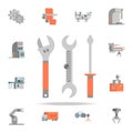 colored tools production icon. Production icons universal set for web and mobile Royalty Free Stock Photo