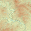 Colored Topographic map