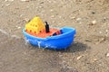 Colored toy boat