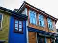 Colored traditional Norwegian wooden houses Royalty Free Stock Photo