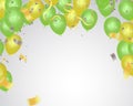 Colored and transparent balloons Abstract background party celeb