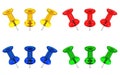 Colored Transparent Pushpins Royalty Free Stock Photo