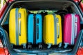 colored travel bags Royalty Free Stock Photo