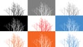 8 Colored tree branches