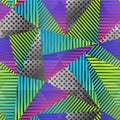 Colored triangle seamless pattern