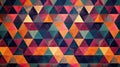 colored triangle seamless pattern with blot effect. vintage bright color triangle Royalty Free Stock Photo
