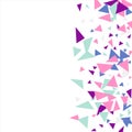 Colored triangles abstract geometric pattern with. Can be used as poster, banner, border, background, wallpaper, card Royalty Free Stock Photo