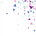 Colored triangles abstract geometric pattern with. Can be used as poster, banner, border, background, wallpaper, card Royalty Free Stock Photo