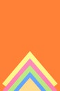 Colored triangles on an orange gray background