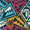 Colored tribal pattern Royalty Free Stock Photo