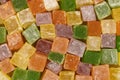Colored Turkish delight. Sweets close-up. Royalty Free Stock Photo